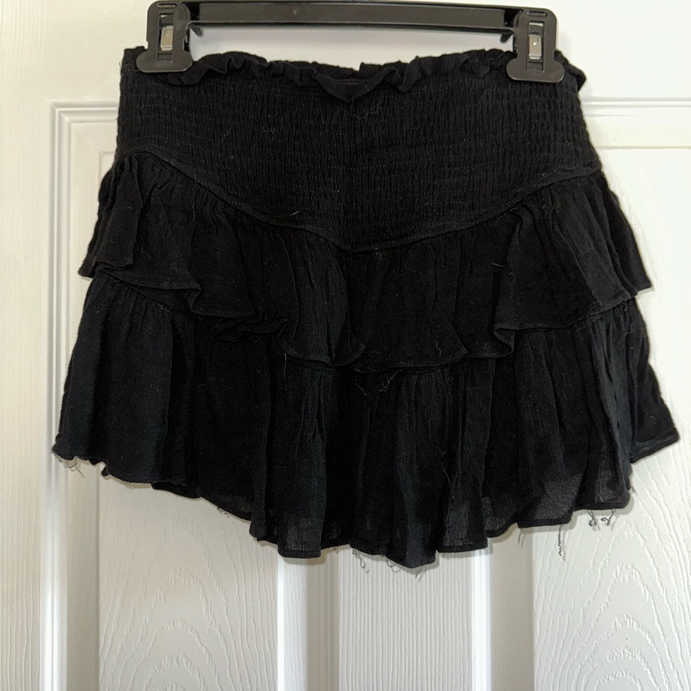 Black Ruffled Skirt